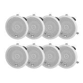 8x HK Audio Install Deckenlautsprecher, 6,5 Zoll, Weiß, 120 W, 100 V, PA-Hintergrundklang